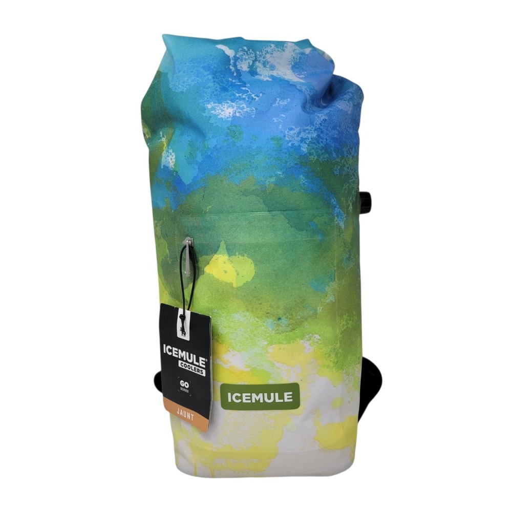 ICEMULE Jaunt 9L Cooler Backpack Blue Green Devoe‎ Roll Top Insulated Waterproof